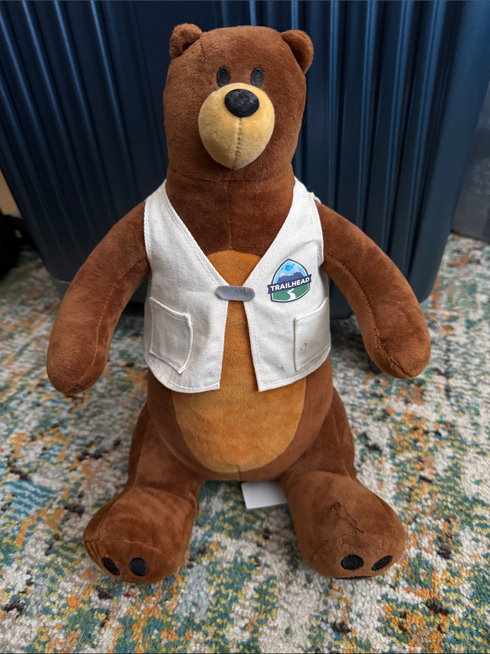 Brown Bear Plush Stuffed Animal with White Vest
